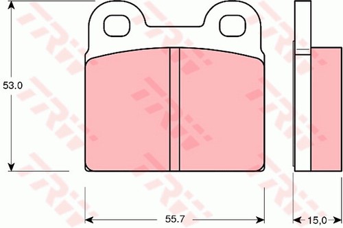 Trw gdb102 brake pad set - trw, disc