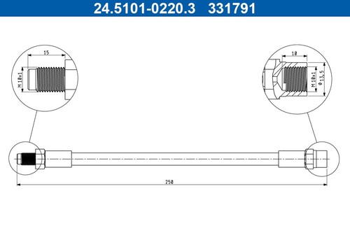 Brake hose for volvo steyr - for,