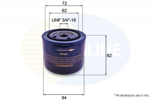 Engine oil filter comline for - engine,