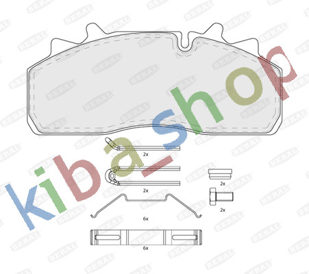 Brake pads set - wabco, daf