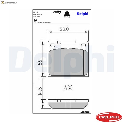 Brake pad set disc - set,